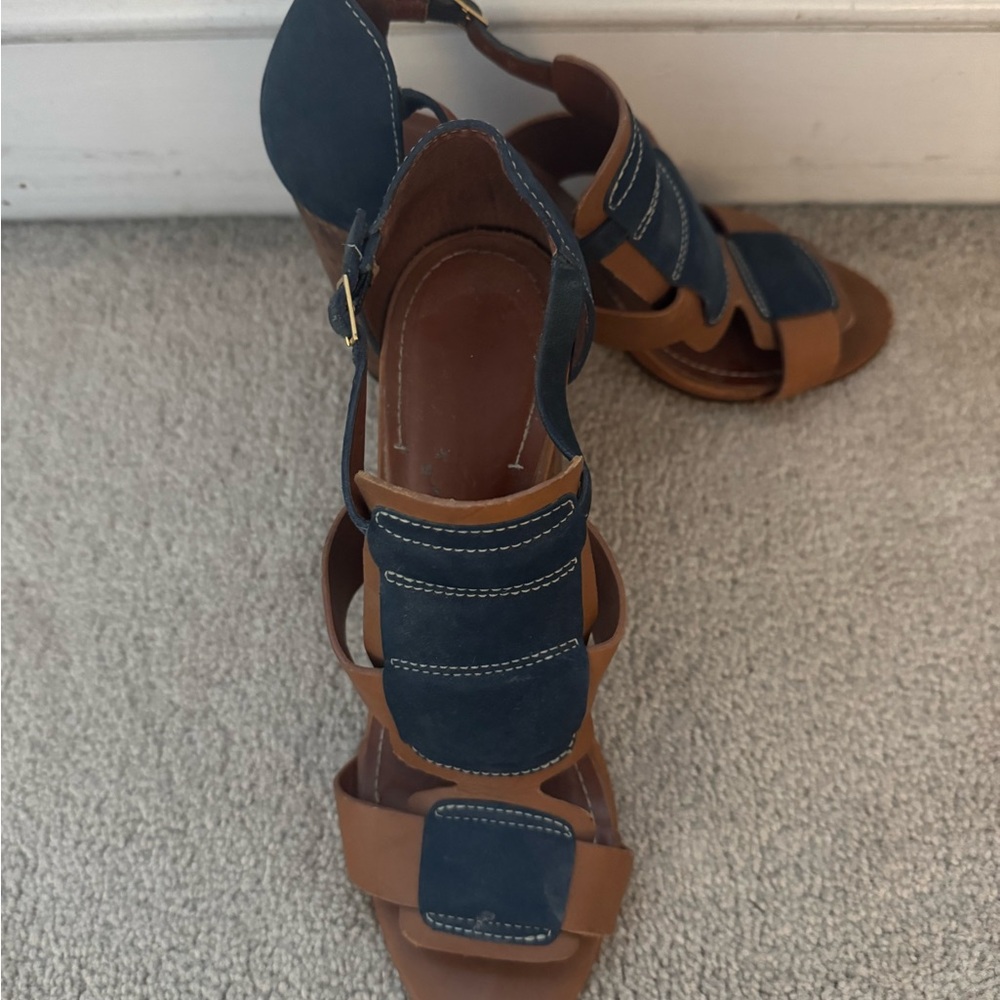 Elizabeth and James Block Heel Sandal Sz 8.5